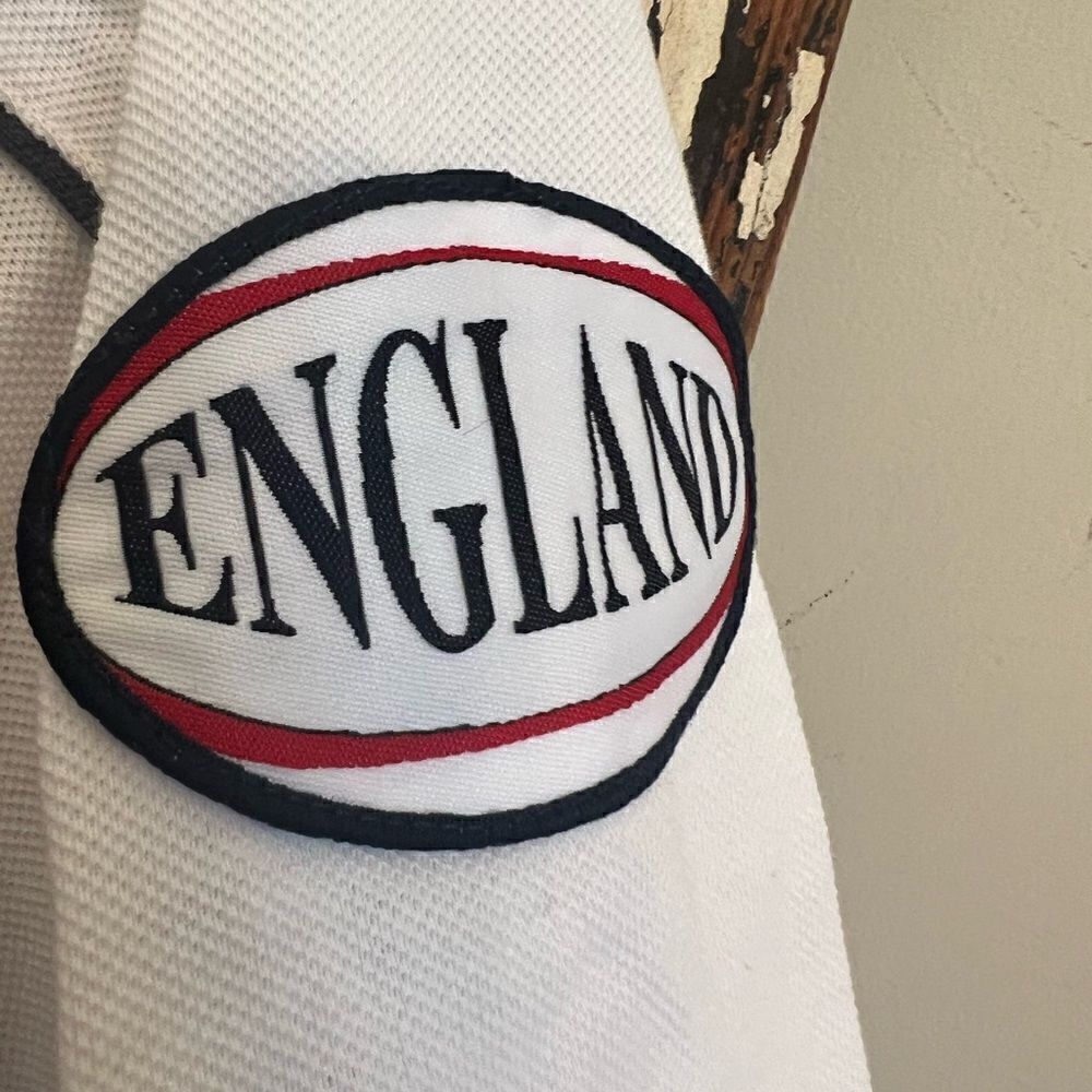 Men’s England Apparel Rose Patch embroidered Polo. Size L. - Picture 4 of 12